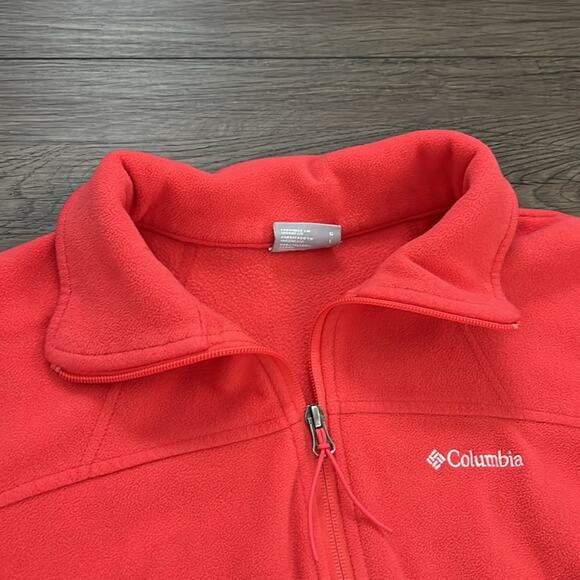 Columbia Fast Trek Women’s Peach Pink Full Zip 3 Pockets Fleece Jacket Size‎ L - Picture 4 of 12